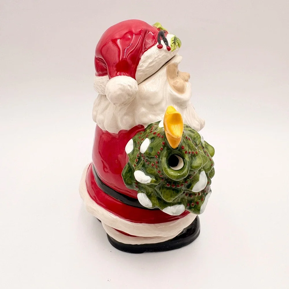 Blue Sky The Holiday Collection Santa Claus Teapot Christmas‎ Tree Candy Cane